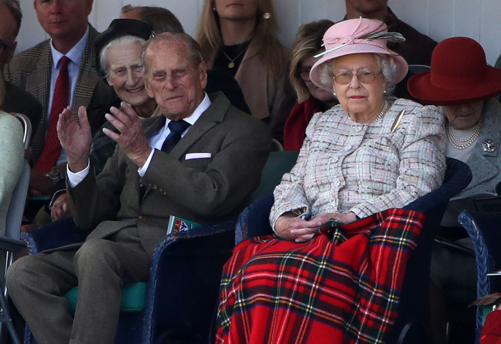 File photo dated 2/9/2017 of the Duke of Edinburgh and Queen Elizabeth II. A 20-foot Christmas tree has been installed in Windsor Castle where the royal couple are spending the festive period together.