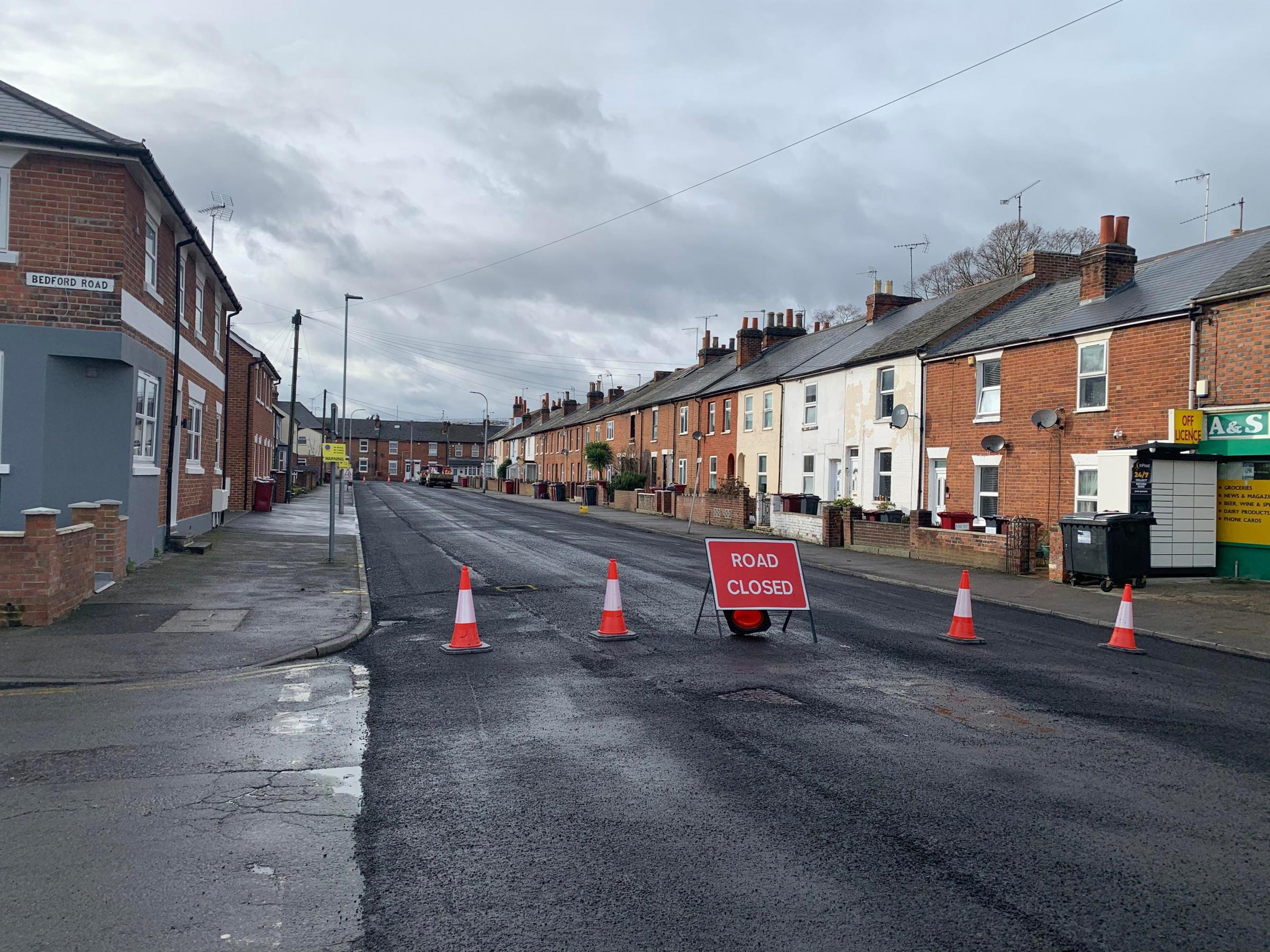 George Street and Great Knollys Street were resurfaced earlier this week