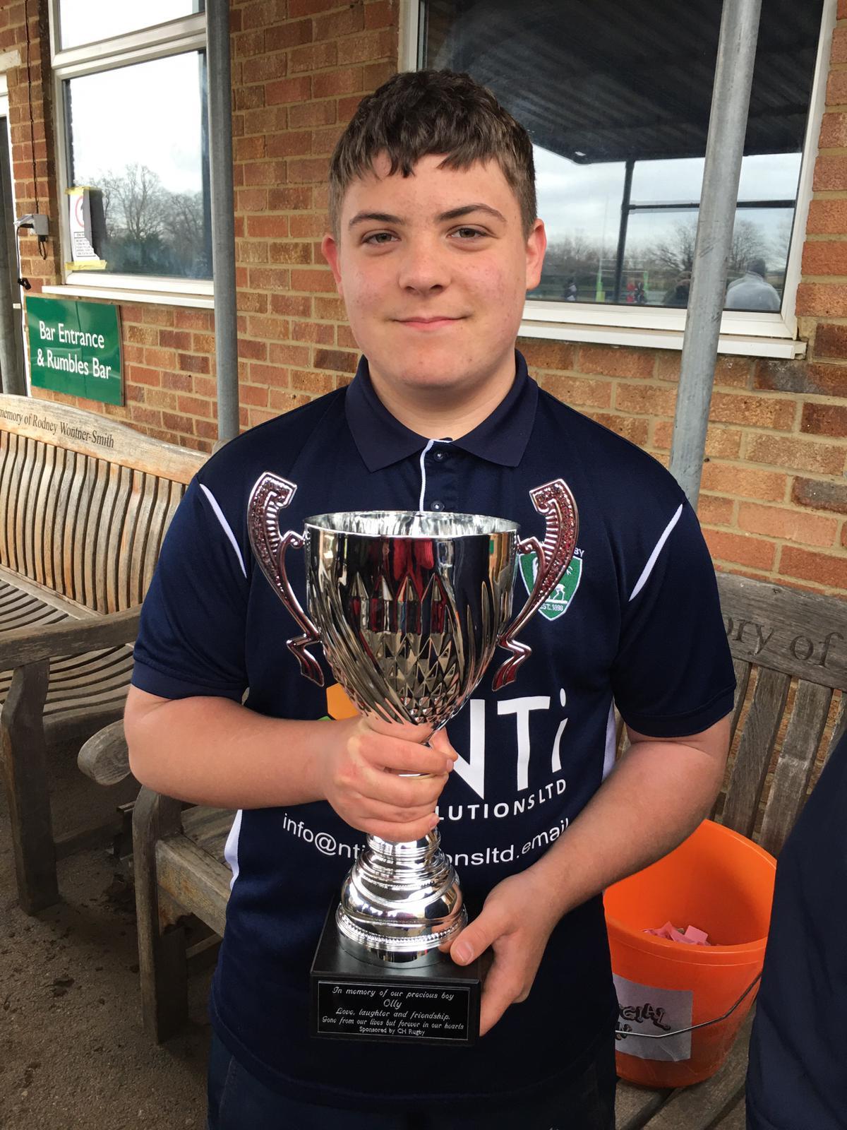 Ben Gander with the trophy