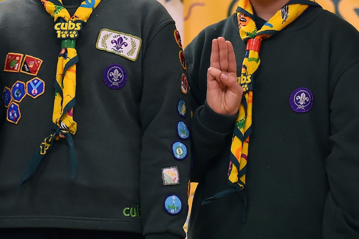 File photos of children in Scouts uniforms